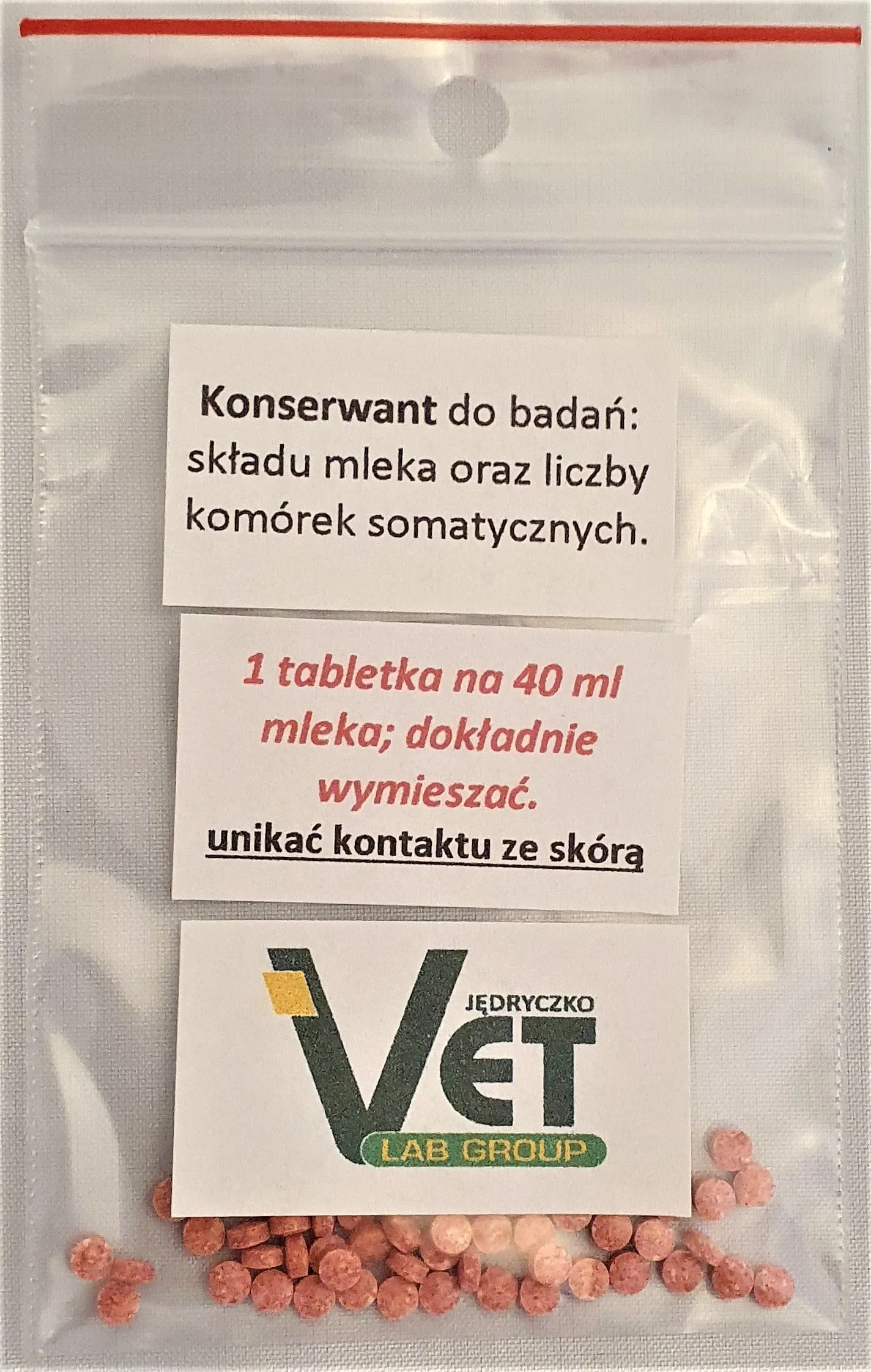 Konserwant do zabezpieczania próbek mleka​